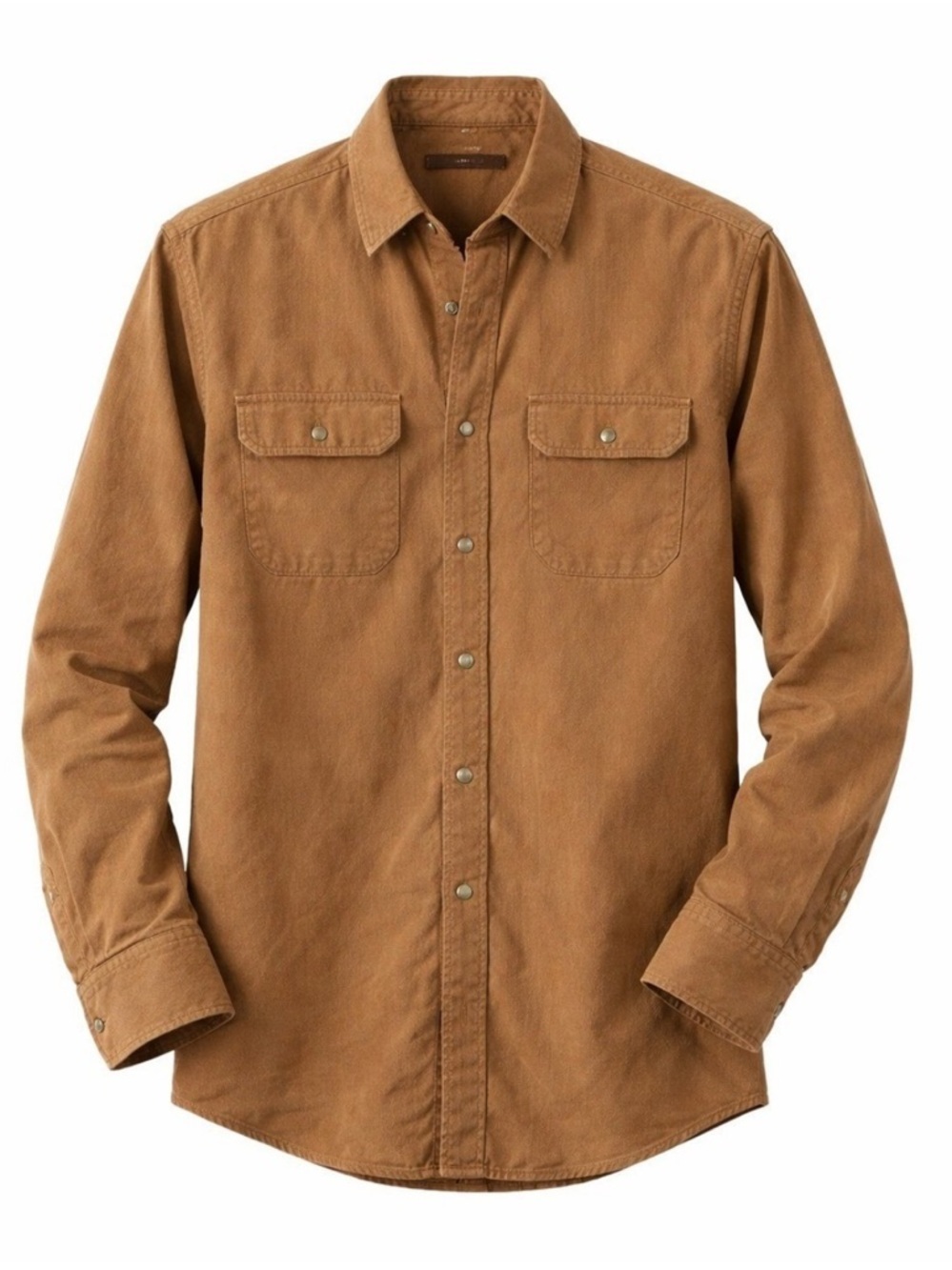 Alesbury WESTERN DENIM GARMENT WASH DENIM SNAP MENS LS SHIRT BROWN NWT SIZE L